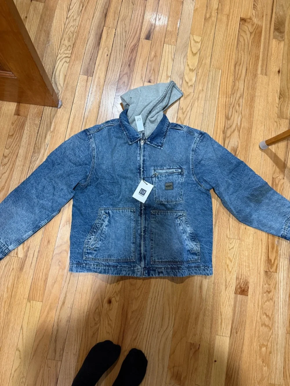 GAP X MAD HAPPY   Denim sweatshirt Jacket - Picture 2 of 4